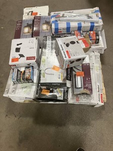 Massive Pallet of Brand Name Misc Faucets, Showers, Fixtures, Towel Bars, Bathroom Fans, Ceiling Fans, Lights, and More Parts Only (Lot Great for eBay Sellers) (Internal lot #42)