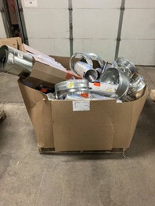 Massive Pallet of HVAC Metal Duct Pipe Tin Parts ONLY (Great For eBay Resellers) (Internal lot #53)