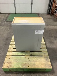 Grey Cupboard Vanity 24 x 30 x 13 (Internal lot #55)