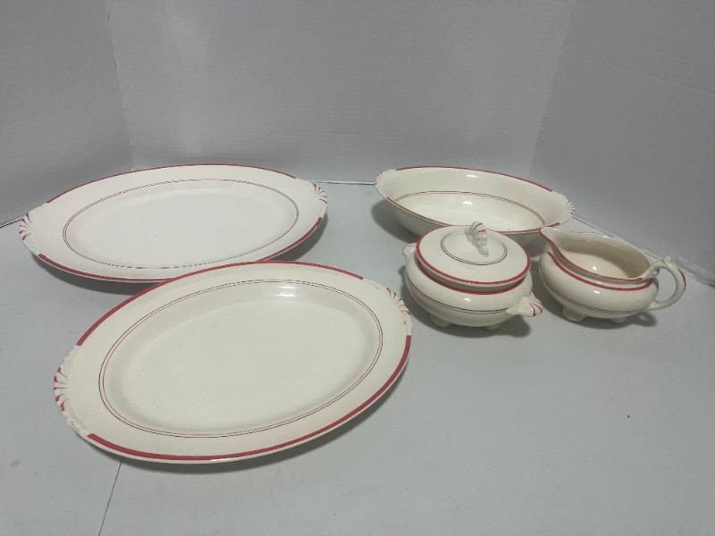 5 Piece Vintage Homer Laughlin Nautilas Set No chips