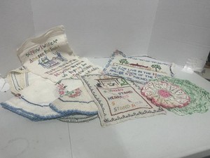Nice Lot of Fancy Work and Linens Samplers Doilies