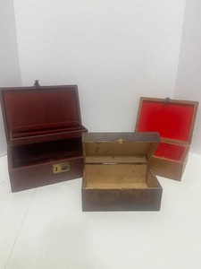 Three Great Antique Boxes Jewelry Box