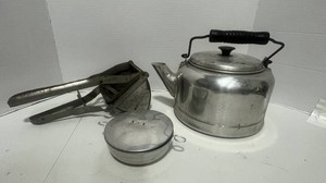 Vintage Ricer, Coffee Pot and Bowl
