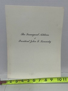The Inaugural Address of President John F Kennedy Souvenir