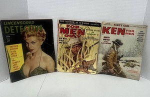 Three Vintage Mens Only Magazines GoodFair Condition