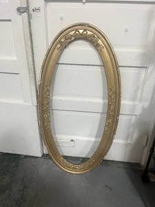 Beautiful Wood and Plaster Antique Oval Frame 40 X 32
