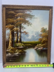 Framed Oil on Canvas Fall Scene