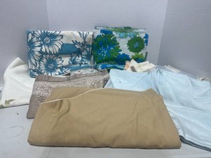 Lot of Vintage Screenprint, Damask and Linen Tablecloths