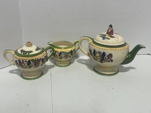 Moriyama Pedestal Teapot W Cream and Sugar