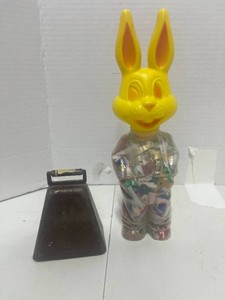 Vintage 1950s E. Rosen Easter Bunny Bank and Cow Bell