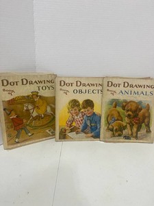 Three 1940s Dot Drawing Books (NKA Dot to Dots)