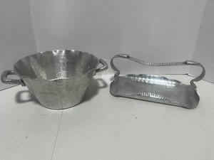 Vintage Everlast Forged Aluminum Serving Bowl and Trade Continental Tray