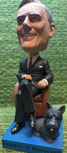 Franklin D. Roosevelt W Dog- Royal Bobbleheads- Presidents