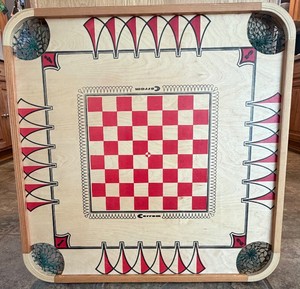 Vintage Carrom No. 106 Multi-Game Board w Original Box, Instructions & Accessories