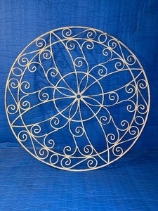 Beautiful White Metal Scrollwork Wall Dcor  Elegant Farmhouse Accent