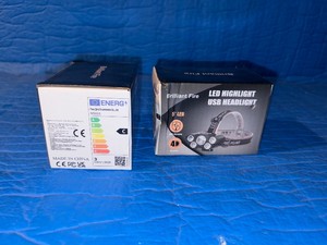 Brilliant Fire LED Highlight USB Headlight - 5 LED, 4 Modes - Lot of 2 - New in Box