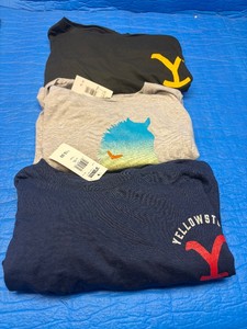 Lot of 3 NEW Yellowstone Dutton Ranch T-Shirts - Size XL - Tags Attached - Retail $19.99 EA