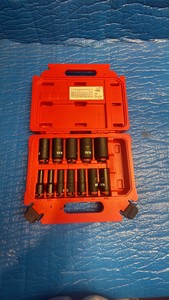 New Milwaukee 12-Piece 38 in. Drive Deep Impact Socket Set 49-66-7006  Opened