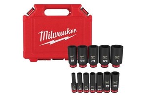 New Milwaukee 12-Piece 38 in. Drive Deep Impact Socket Set 49-66-7006  Opened only to inspect , complete set
