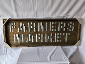 Farmers Market Wooden Sign