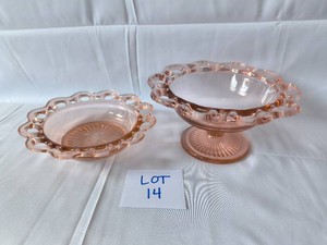Anchor Hocking Old Colony Pink Depression Glass Pieces - Lot of 2