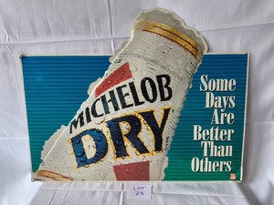 VINTAGE Michelob Dry tin sign
