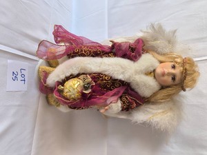Heather Christmas Angel Porcelain Doll