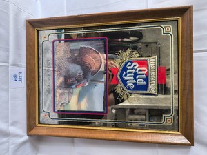 VINTAGE - Old Style Eastern Wild Turkey Beer Mirror