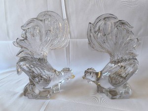 Vintage Heisey Crystal Fighting Rooster