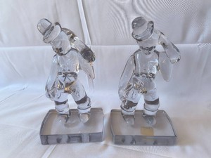 New Martinville Glass Clown Figurines