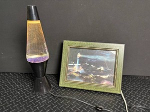 Lava Lamp & Framed Lighthouse Print Mixed Lot