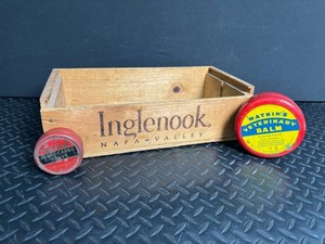 Inglenook Napa Valley Wooden Crate & Watkins Salves Mixed Lot