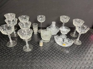 Mixed Crystal Glassware Lot - Bowls, Stemware & Decorative Dishes