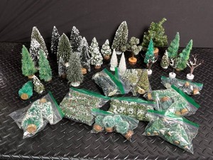 Assorted Miniature Bottle Brush Trees Mixed Lot