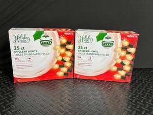 Holiday Living 4950675 25 Ct C9 Clear Lights (Lot of 2)