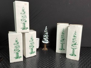 Department 56 Village Pole Pine Tree 5528-0 (Lot of 6)