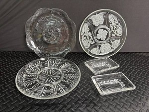 Pressed Glass Serving Pieces (Lot of 5)