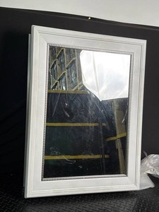 White Framed Beaded Wall Mirror