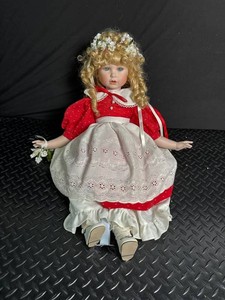 Victorian-Style Blonde Doll With Floral Crown