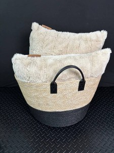 Koolaburra by UGG Faux Fur Pillows & Woven Basket Mixed Lot