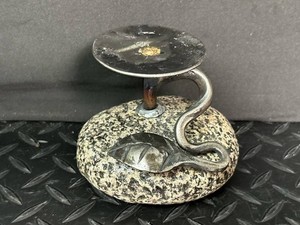 Stone and Metal Candle Holder