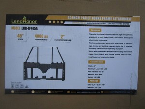 LandHonor Skid Steer Pallet Fork Bracket wReceiver Hitch & Bale Spear Mounts