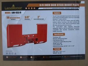 LandHonor 38 Skid Steer Receiver Hitch Plate