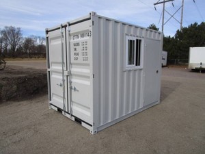 7x10 Storage ContainerJobsite Office wWalk in Door & Window