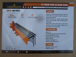 LandHonor 3 Point 72 Tine Rake