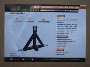 LandHonor 3 Point Receiver Hitch