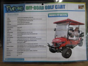Future Off Road 4 Seat 60v Deluxe Golf Cart Blue