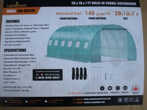 LandHonor 10x20x7 Tunnel Greenhouse