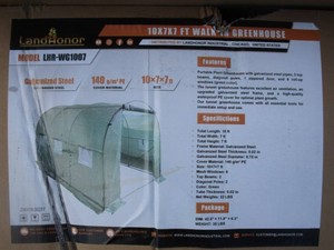 LandHonor 7x10x7 Tunnel Greenhouse