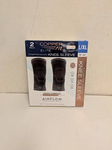 COPPERFIT ELITE COMPRESSION KNEE SLEEVE 2 PACK LXL